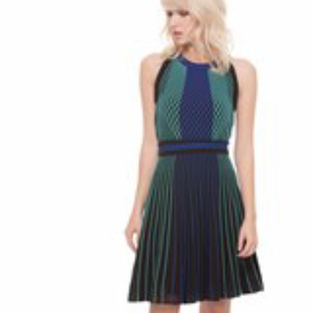 Halter Swingy Blue/Green Dress